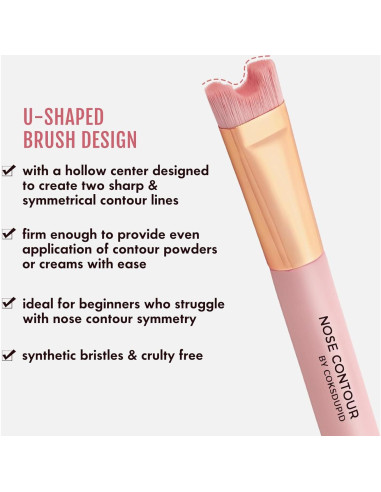 Brocha de Contorno de Nariz 2-en-1 Yuanxiang Rosa