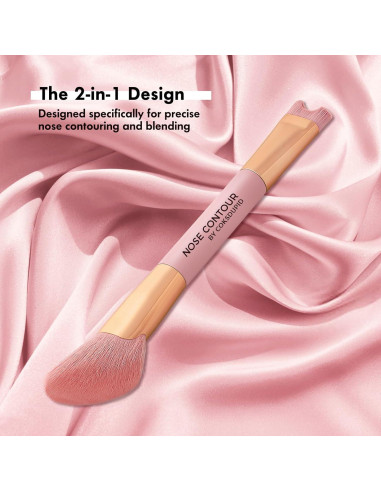 Brocha de Contorno de Nariz 2-en-1 Yuanxiang Rosa