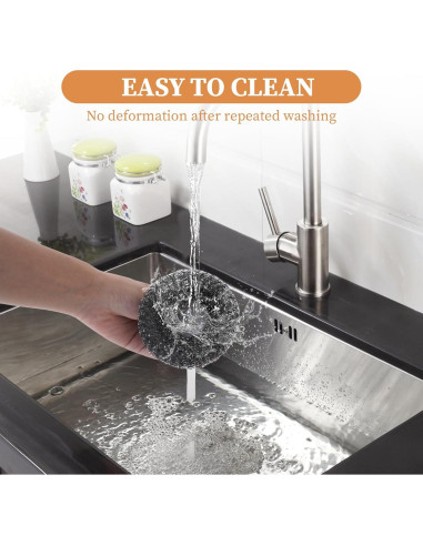 Set 2 Estropajos de Acero Inoxidable con 4 Almohadillas Qiuruoo