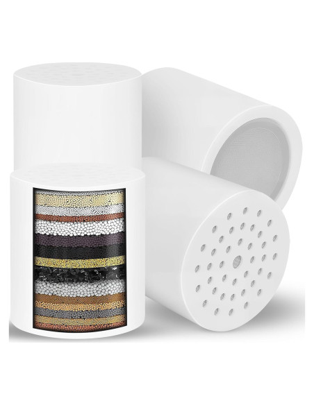 Paquete de 4 cartuchos de filtro de ducha Waai Richeraza 20 etapas