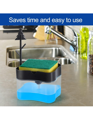 Dispensador de Jabón LIFEEZY 13 oz ABS Gris con Caddy