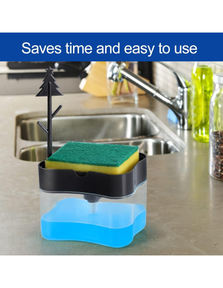 Dispensador de Jabón LIFEEZY 13 oz ABS Gris con Caddy