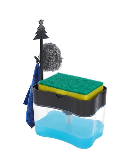 Dispensador de Jabón LIFEEZY 13 oz ABS Gris con Caddy