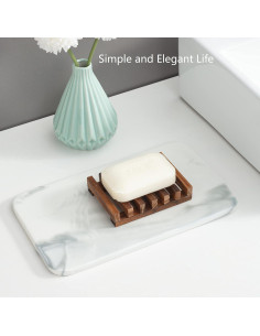 Set de 3 Platos de Jabón de Madera Vowupt, Rectangulares, 13.78x8.51cm 2