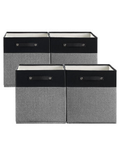 Cajas de Almacenamiento Plegables Finas 33x33cm - 4 Unidades