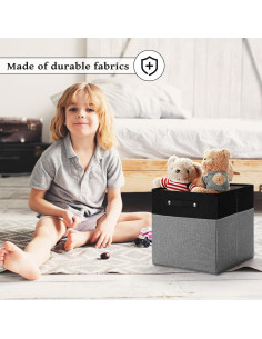 Cajas de Almacenamiento Plegables Finas 33x33cm - 4 Unidades 2