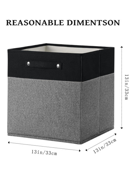 Cajas de Almacenamiento Plegables Finas 33x33cm - 4 Unidades