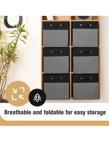 Cajas de Almacenamiento Plegables Finas 33x33cm - 4 Unidades