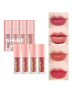 Juego de Brillo Labial AWCCXMYM 4 Colores Hidratante