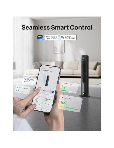 Enfriador Evaporativo Dreo IceWind 712S 6L Control APP Negro