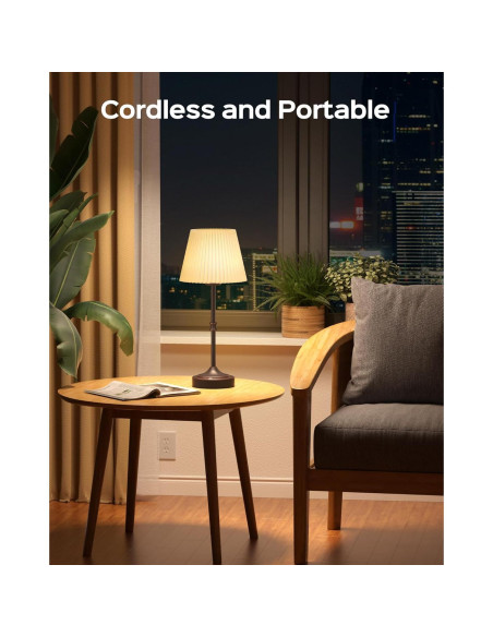 Lámpara de Mesa LED Inalámbrica JACKYLED 5400mAh Bronce