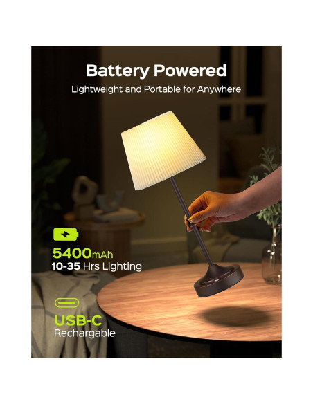 Lámpara de Mesa LED Inalámbrica JACKYLED 5400mAh Bronce