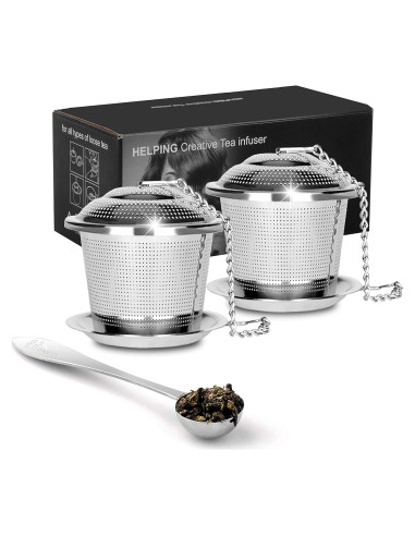 Infusor de Té Numola Acero Inoxidable con Cuchara y Bandejas
