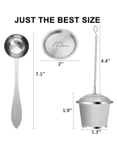 Infusor de Té Numola Acero Inoxidable con Cuchara y Bandejas 2