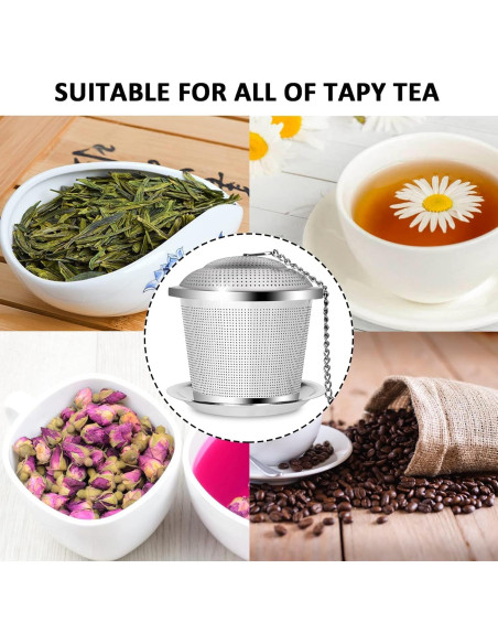Infusor de Té Numola Acero Inoxidable con Cuchara y Bandejas