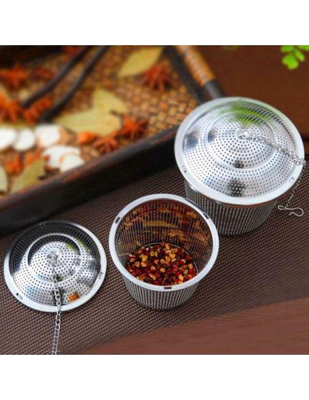 Infusor de Té Numola Acero Inoxidable con Cuchara y Bandejas