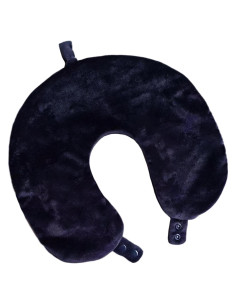 Funda de Almohada de Cuello de Viaje Foiesfiuh Negra - Lavable