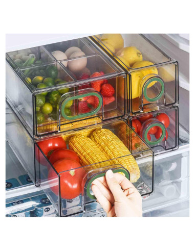 Cajones de Almacenamiento para Refrigerador UNIKON 6 PCS Verde