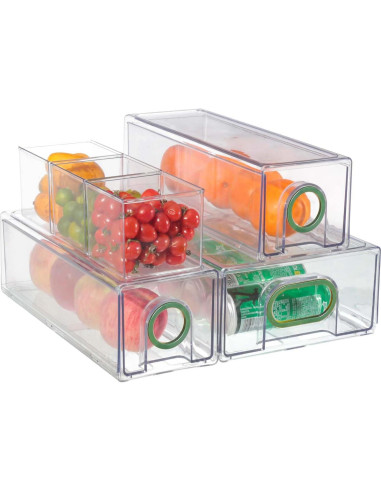 Cajones de Almacenamiento para Refrigerador UNIKON 6 PCS Verde