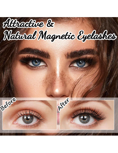 Kit de Pestañas Magnéticas YUNINFANG 10 Pares Reutilizables
