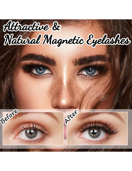 Kit de Pestañas Magnéticas YUNINFANG 10 Pares Reutilizables