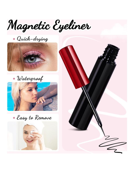 Kit de Pestañas Magnéticas YUNINFANG 10 Pares Reutilizables