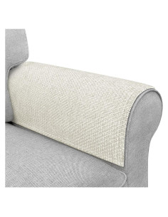 Cubiertas de brazos de sofá LovoGemy 61x51 cm impermeables - 2 piezas beige