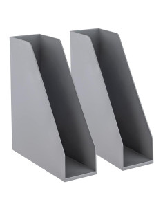 Soporte de Revistas Abierto Carrotez - Paquete de 2, Gris