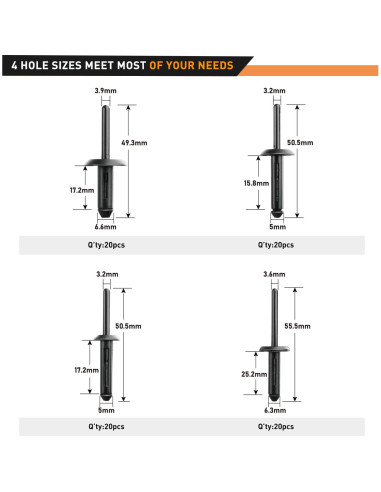 Juego de Pistola de Remaches GOOACC 82 Piezas con Removedor