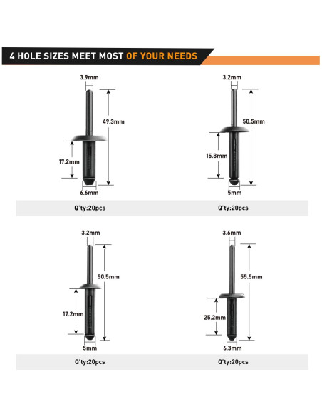 Juego de Pistola de Remaches GOOACC 82 Piezas con Removedor