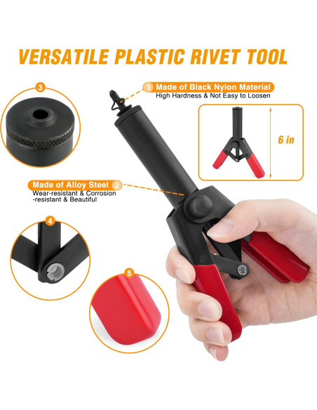 Juego de Pistola de Remaches GOOACC 82 Piezas con Removedor