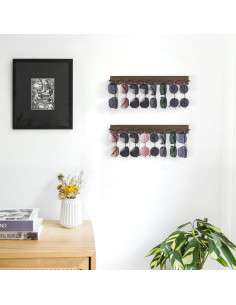 Organizador de Gafas de Sol Mkono 2 Piezas Madera y Metal 2