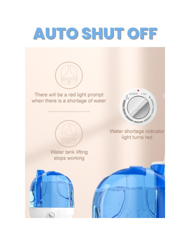 Humidificador Ultrasónico AZEUS 2.8L para Dormitorio y Oficina