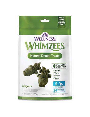 Golosinas Dentales para Perros Wellness WHIMZEES Pequeñas 24 Unidades