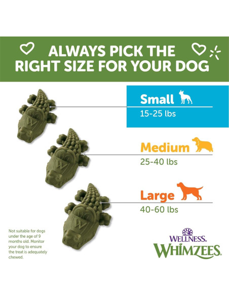 Golosinas Dentales para Perros Wellness WHIMZEES Pequeñas 24 Unidades