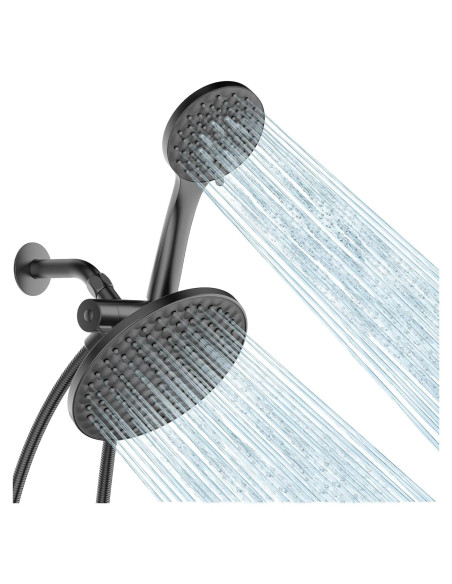 Cabeza de Ducha Doble UltrTxenova 8.6" Lluvia y Mano 6 Modos