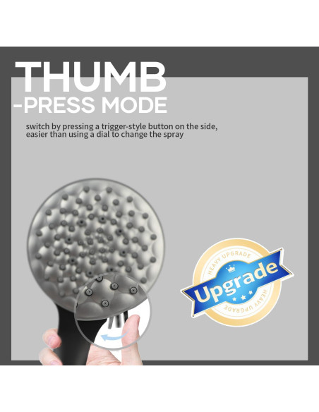 Cabeza de Ducha Doble UltrTxenova 8.6" Lluvia y Mano 6 Modos