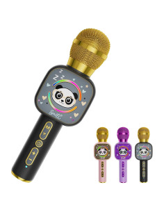 Micrófono Karaoke Bluetooth Qnxoatr X7 para Niños - 5 Modos de Voz