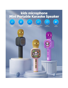 Micrófono Karaoke Bluetooth Qnxoatr X7 para Niños - 5 Modos de Voz 2