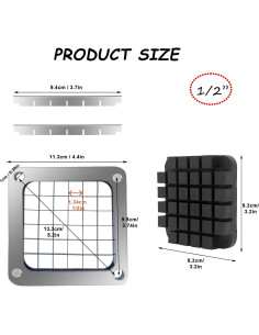 Cuchilla de Reemplazo 1,27 cm KELEYU para Picadora de Verduras 2