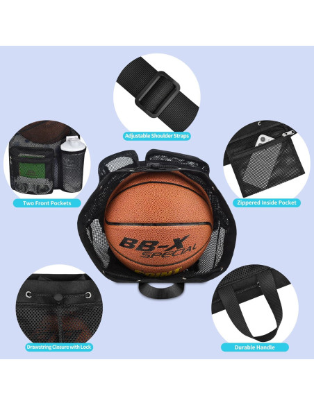 Mochila Deportiva Mildbeer Grande 23.6L Malla Negra