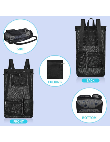 Mochila Deportiva Mildbeer Grande 23.6L Malla Negra