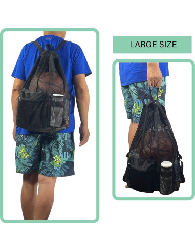 Mochila Deportiva Mildbeer Grande 23.6L Malla Negra