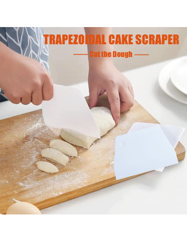 Juego de 3 Raspadores de Pastel CADEVED - Alisadores de Plástico