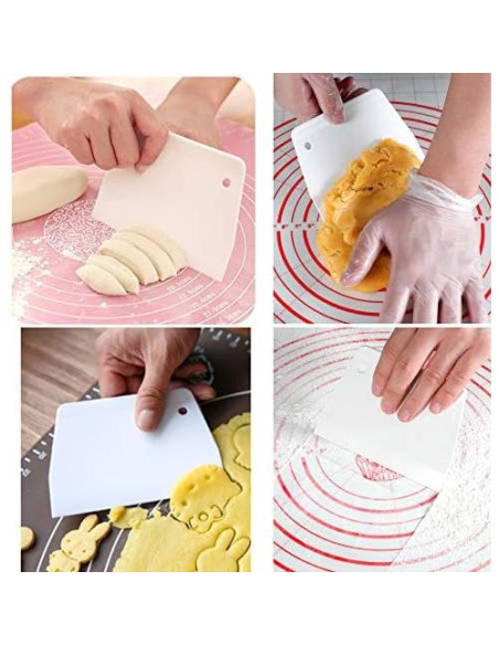 Juego de 3 Raspadores de Pastel CADEVED - Alisadores de Plástico