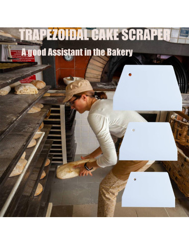 Juego de 3 Raspadores de Pastel CADEVED - Alisadores de Plástico