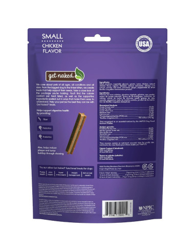 Get Naked Palitos Masticables Digestivos 176g Perro Pequeño