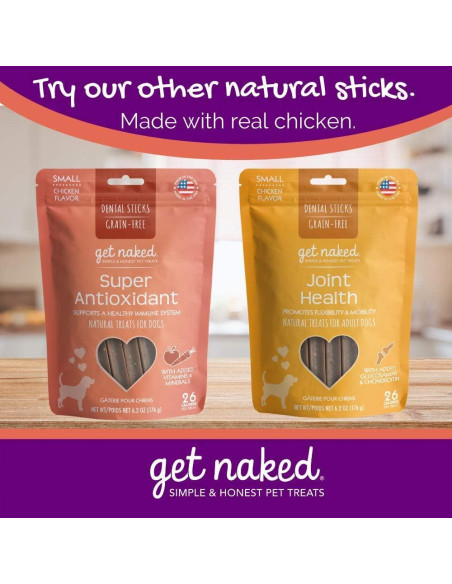 Get Naked Palitos Masticables Digestivos 176g Perro Pequeño