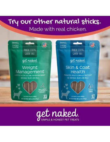 Get Naked Palitos Masticables Digestivos 176g Perro Pequeño