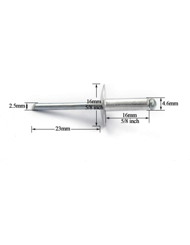 60 Remaches Ciegos de Brida Grande ALLOYPRO 3/16" x 5/8"